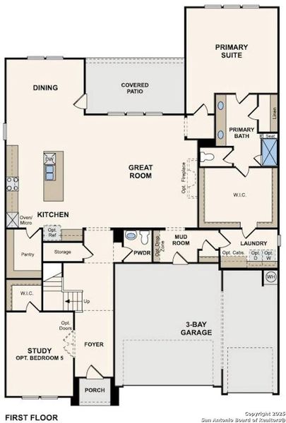 2D floor plan layout of this home in Homestead, Schertz, TX (Image 5).