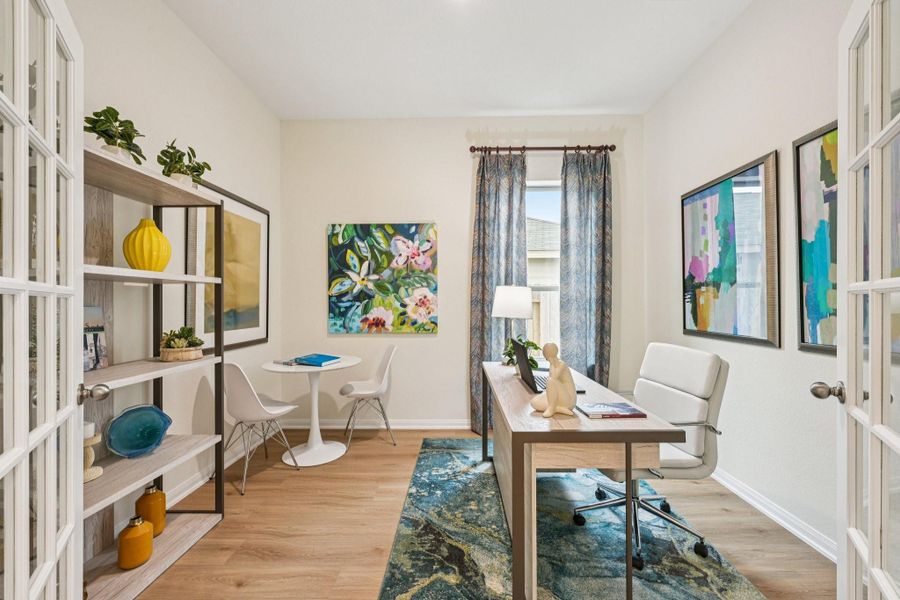 Furnished interior view inside a new home in Meadow Park, Conroe (Image 31).