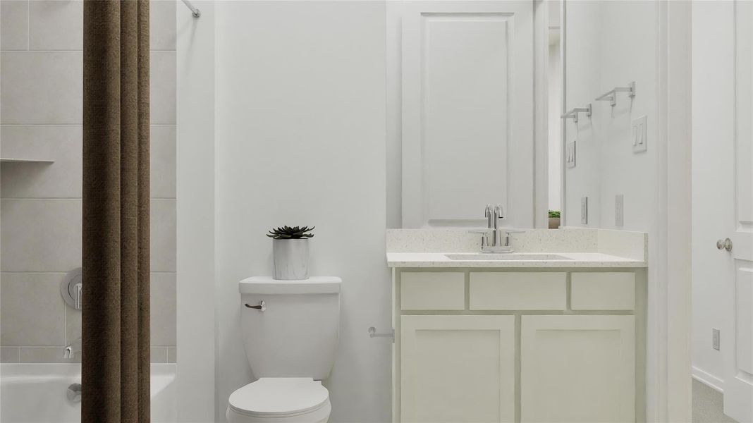 Furnished interior view inside a new home in Samara, League City (Image 8).