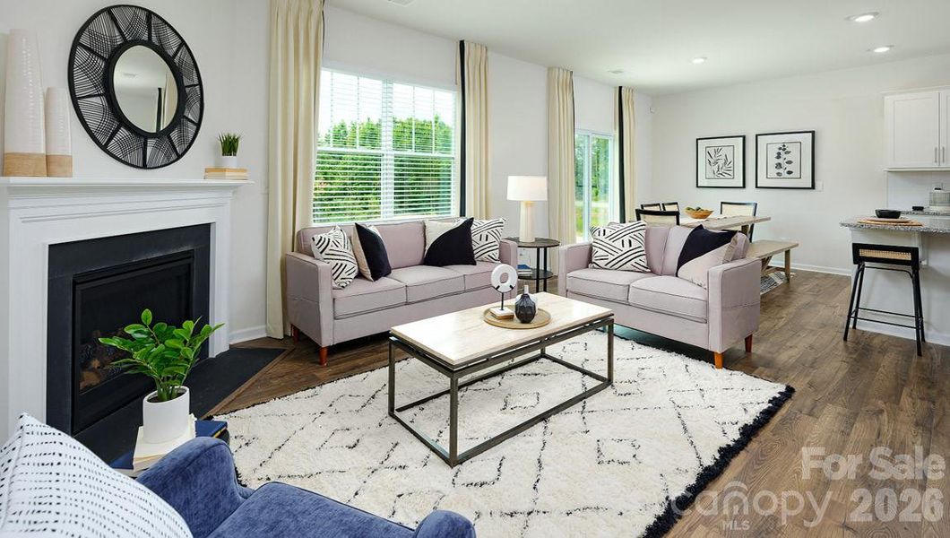 Furnished interior view inside a new home in Secrest Commons, Monroe (Image 11).