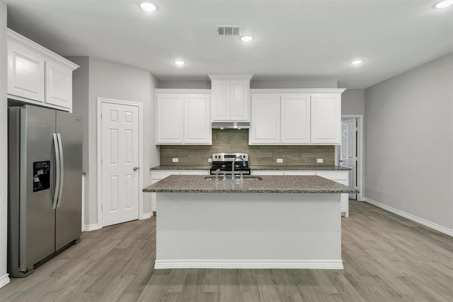 View of kitchen.