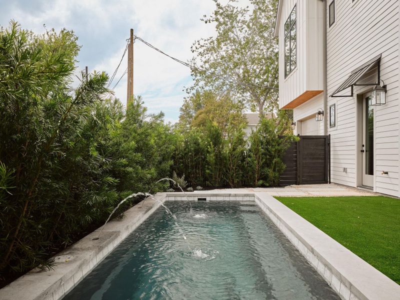 Outdoor pool with a patio Outdoor pool with a patio