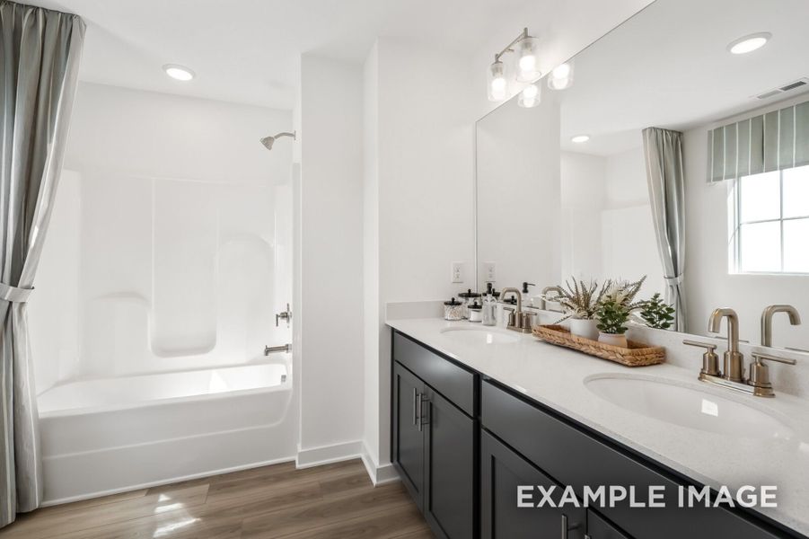 Furnished interior view inside a new home in The Towns at Red River, Gallatin (Image 16).