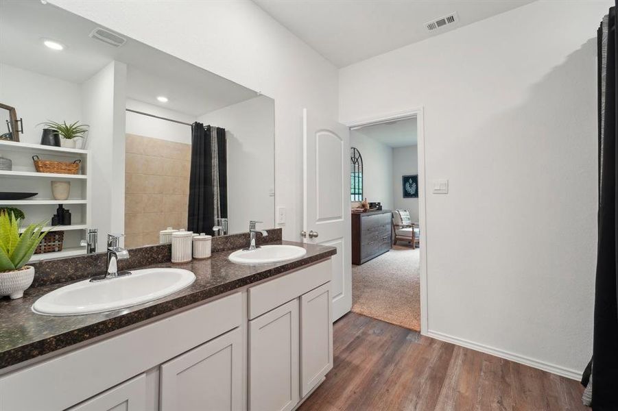Furnished interior view inside a new home in Mill Creek, Magnolia (Image 16). Furnished interior view inside a new home in Mill Creek, Magnolia (Image 16).