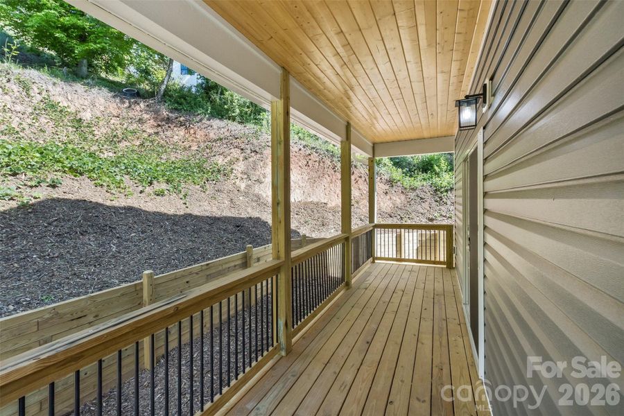 Exterior details and patio area of a home in , Asheville (Image 14).