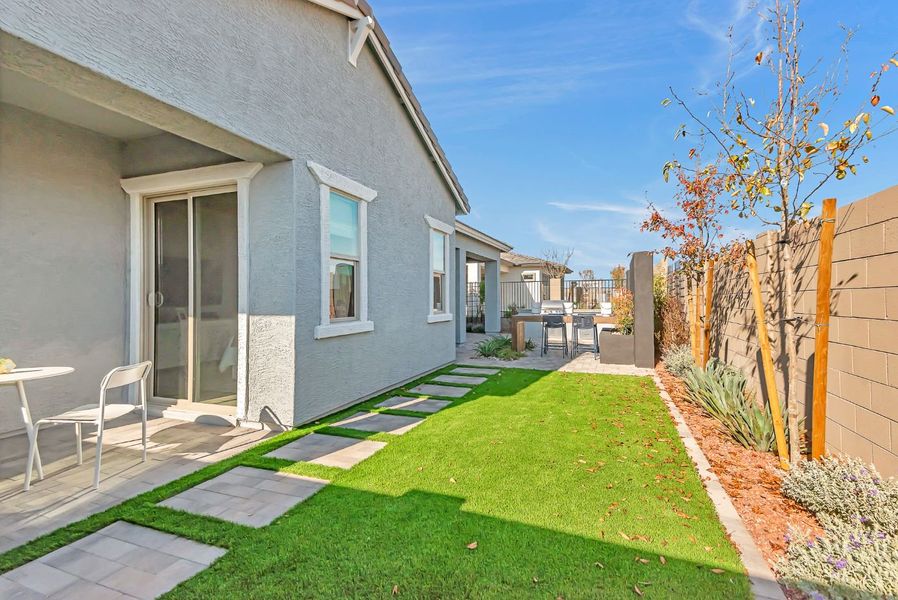 Exterior details and patio area of a home in Black Rock at Verrado, Litchfield Park (Image 20). Exterior details and patio area of a home in Black Rock at Verrado, Litchfield Park (Image 20).