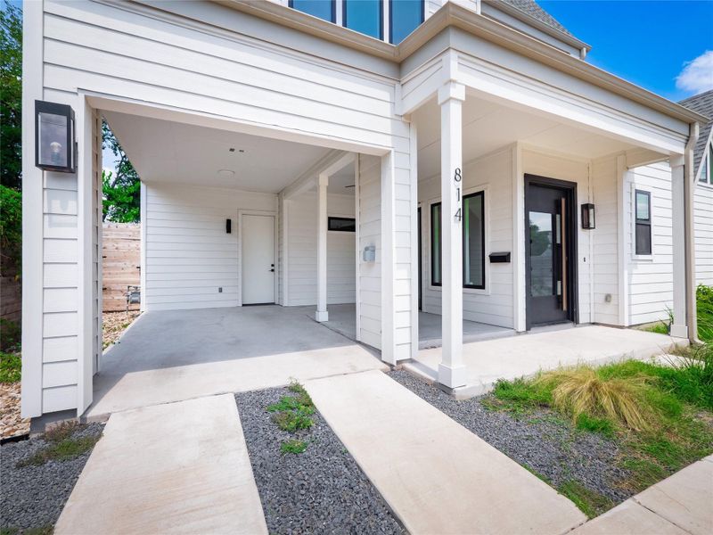 Front exterior of a new home in , Austin, TX, highlighting curb appeal (Image 2). Front exterior of a new home in , Austin, TX, highlighting curb appeal (Image 2).