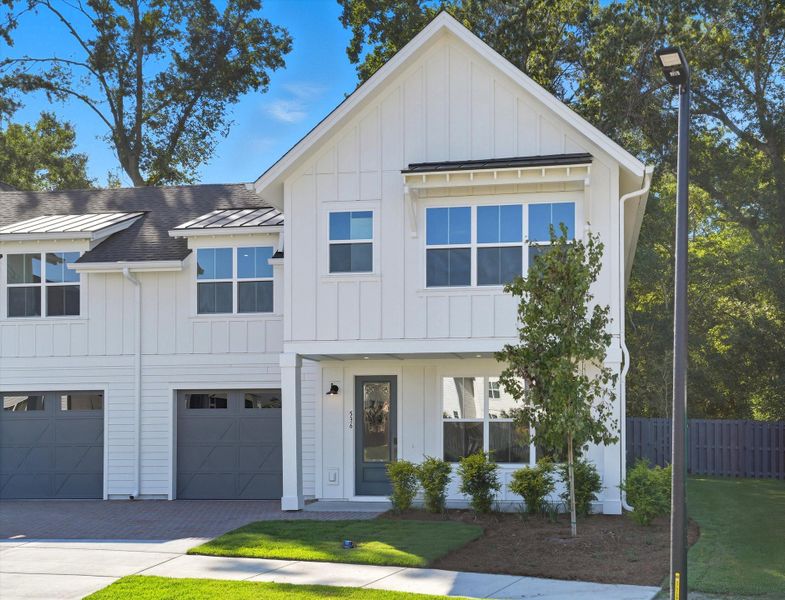 Front exterior of a new home in Hayes Park, Johns Island, SC, highlighting curb appeal (Image 21).