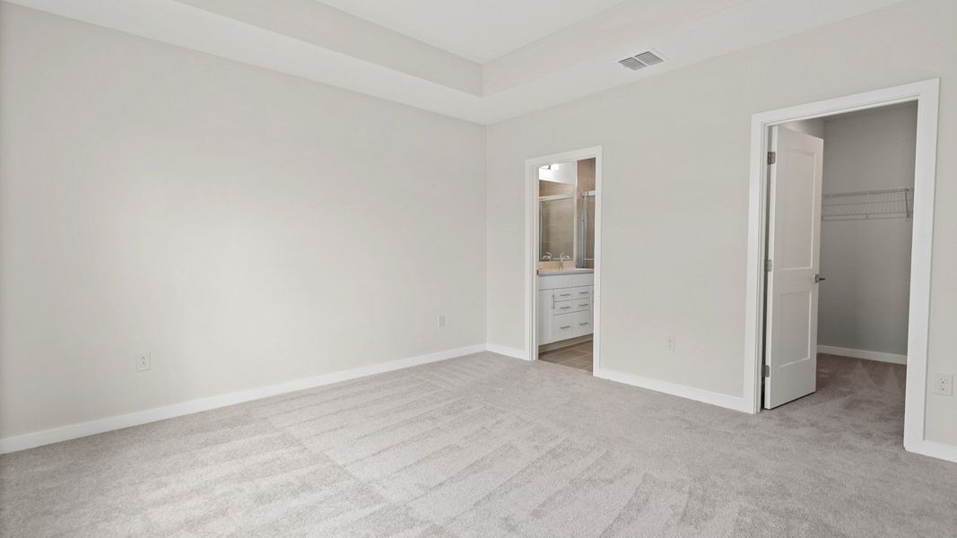 The Atlantic’s owner’s suite features plush carpet, a walk-in closet, and direct access to a spacious private bathroom. The Atlantic’s owner’s suite features plush carpet, a walk-in closet, and direct access to a spacious private bathroom.