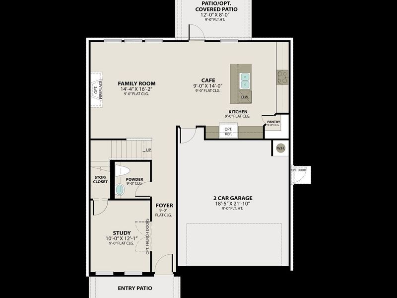 2D floor plan layout of this home in Woods Crossing, Gallatin, TN (Image 5).