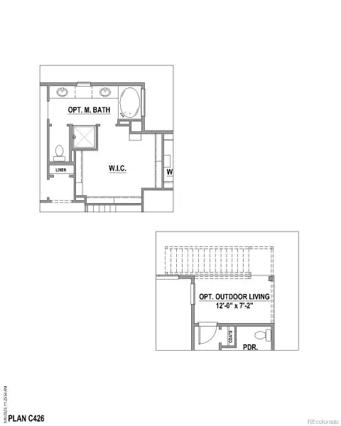 2D floor plan layout of this home in Sterling Ridge in Sterling, Colorado Springs, CO (Image 4).