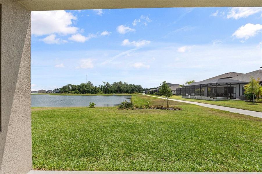 View of Scenic Trail and Pond from Grand Room Main Floor