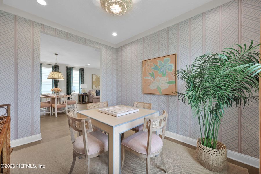 Furnished interior view inside a new home in Mariposa at EverRange 40' Series, Jacksonville (Image 46).