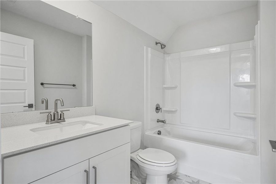 A well-appointed bathroom features a modern vanity A well-appointed bathroom features a modern vanity