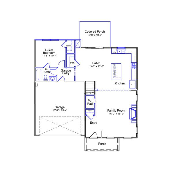 2D floor plan layout of this home in Grand Park, Leland, NC (Image 2). 2D floor plan layout of this home in Grand Park, Leland, NC (Image 2).