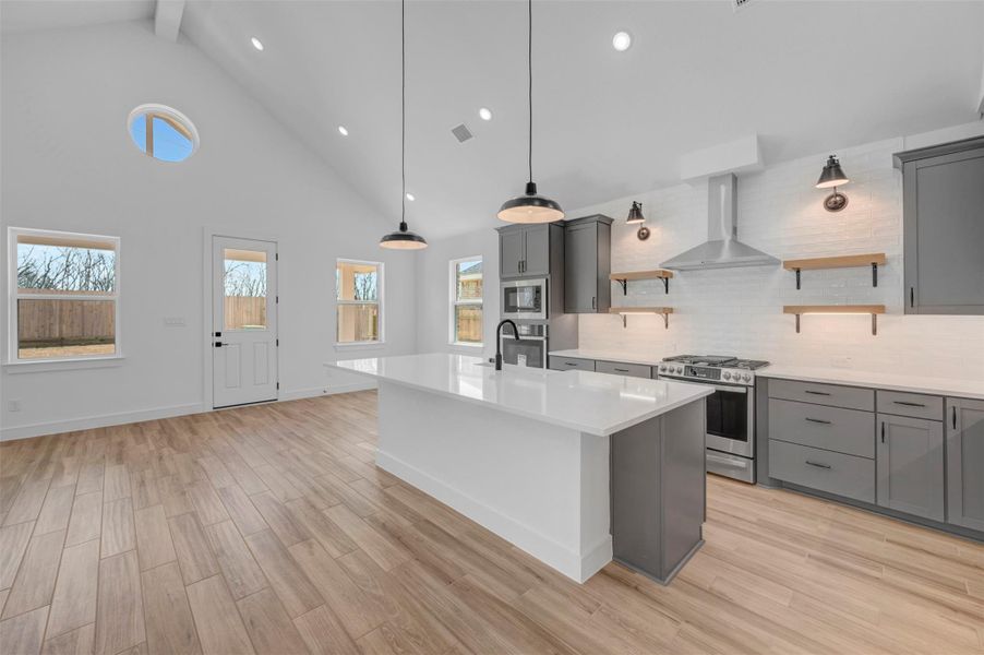 Lovely kitchen with a sun-lit dining area