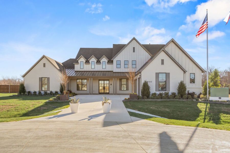 Representative exterior photo of a completed home built from the Miles by Olivia Clarke Homes in The Arbors at Lakewood Village, Lakewood Village, TX (Image 4).