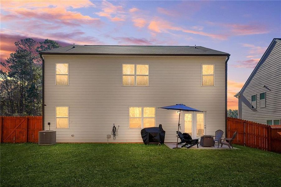 Exterior details and patio area of a home in The Greens at Thompson Creek, Hampton (Image 26).