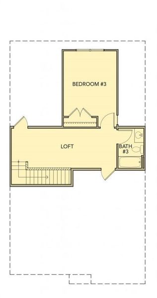 2D floor plan layout of this home in Silver Leaf, Dawsonville, GA (Image 6).