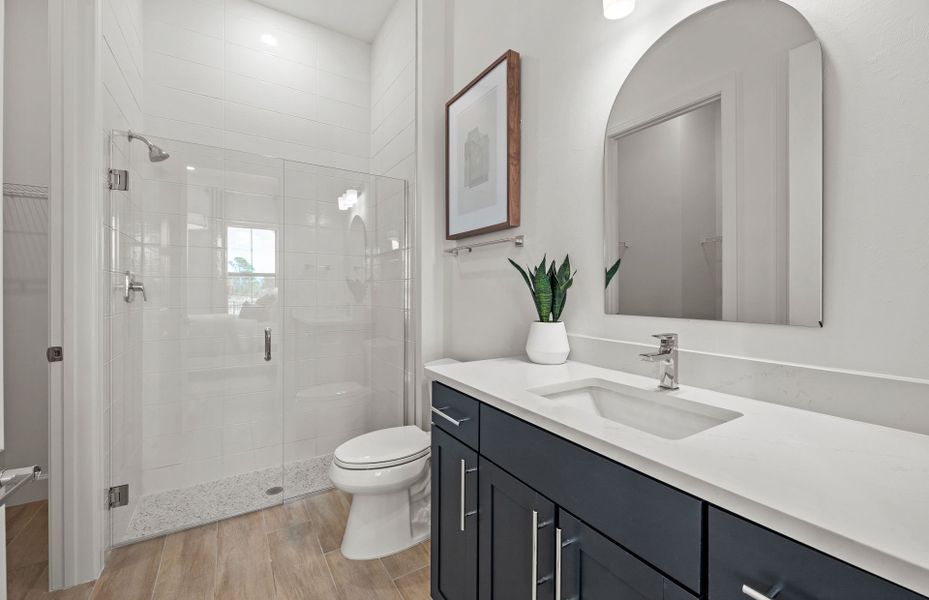 Secondary bathroom with shower