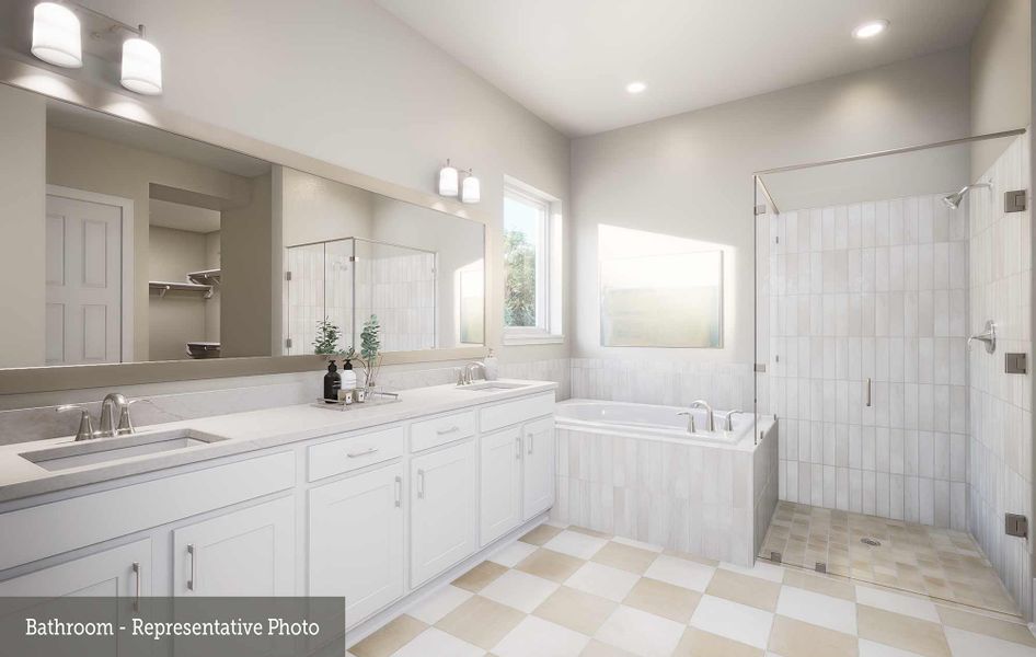 Furnished interior view inside a new home in Prairieland Village - Summit Collection, Cypress (Image 4).