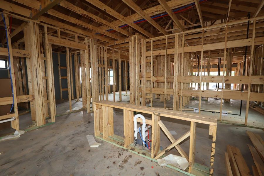 In-progress construction of a new home in Austin Point - Terrace Collection, Richmond, TX (Image 3). In-progress construction of a new home in Austin Point - Terrace Collection, Richmond, TX (Image 3).