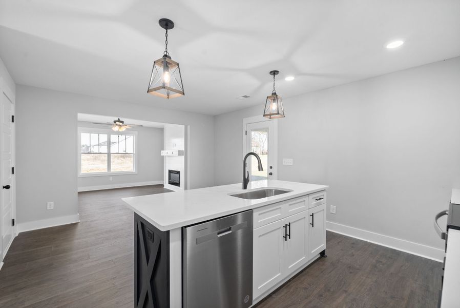 Representative furnished interior of a home built from the Maui by Rockwood Homes in Garrettsburg Meadows, Clarksville (Image 10).