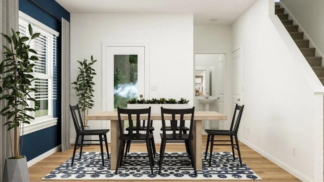 Furnished interior view inside a new home in Meadowlark Preserve, Pflugerville (Image 10).