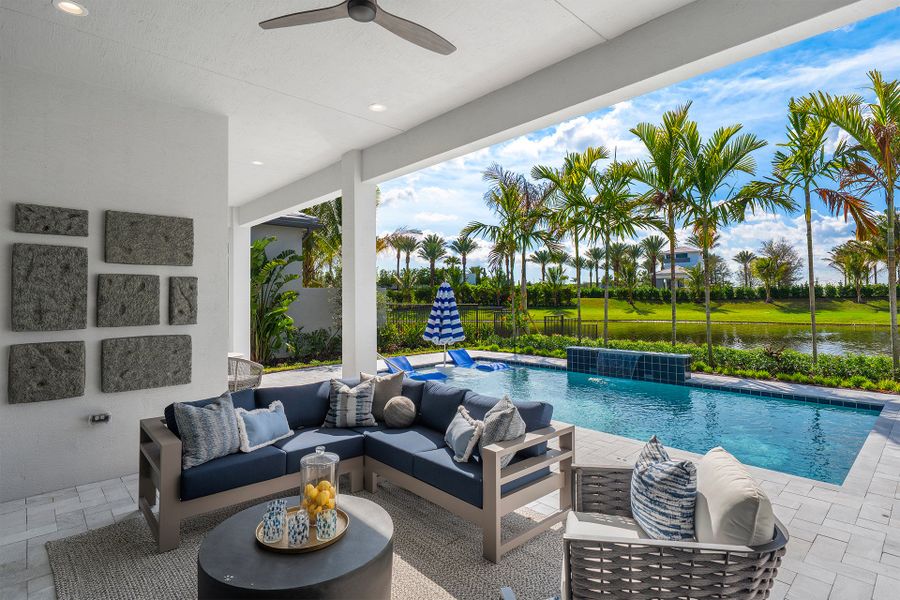 Representative exterior details of a home built from the Caroline Grande by GL Homes in Valencia Del Mar (55+), Boynton Beach (Image 3). Representative exterior details of a home built from the Caroline Grande by GL Homes in Valencia Del Mar (55+), Boynton Beach (Image 3).