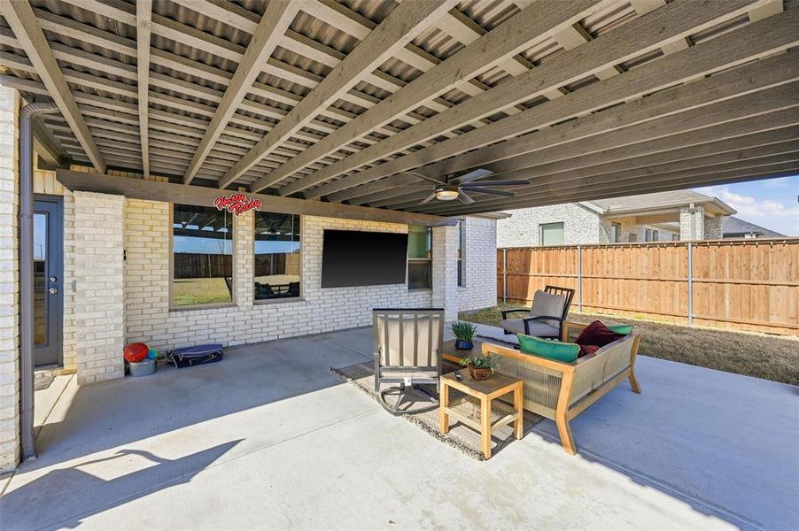 Exterior details and patio area of a home in Ventana, Fort Worth (Image 3). Exterior details and patio area of a home in Ventana, Fort Worth (Image 3).