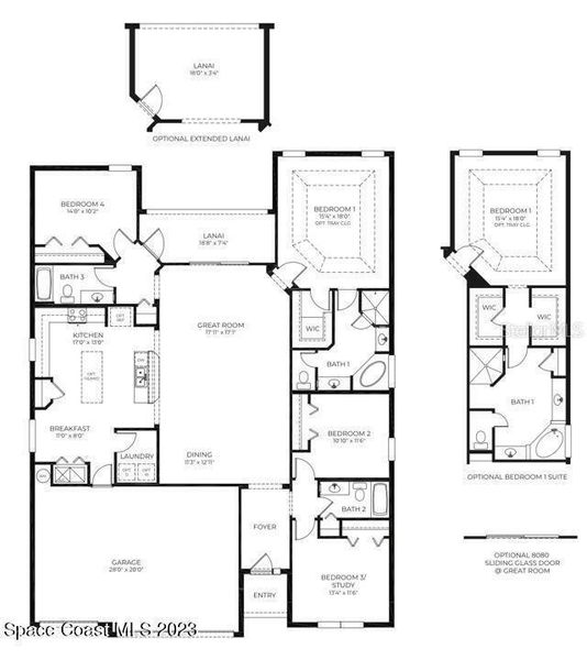 2D floor plan layout of this home in Crystal Bay Estates, Grant-Valkaria, FL (Image 5). 2D floor plan layout of this home in Crystal Bay Estates, Grant-Valkaria, FL (Image 5).