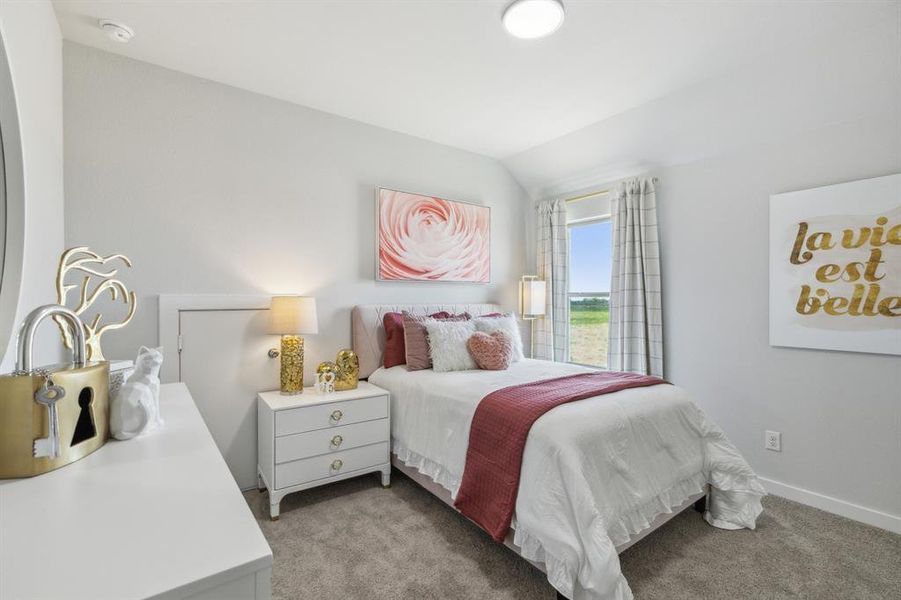 Bedroom in the Winters home plan by Trophy Signature Homes  REPRESENTATIVE PHOTO