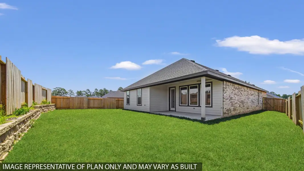 Exterior details and patio area of a home in Mill Creek Estates, Magnolia (Image 20).