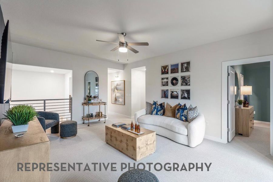 Furnished interior view inside a new home in Goodnight Ranch, Austin (Image 9).