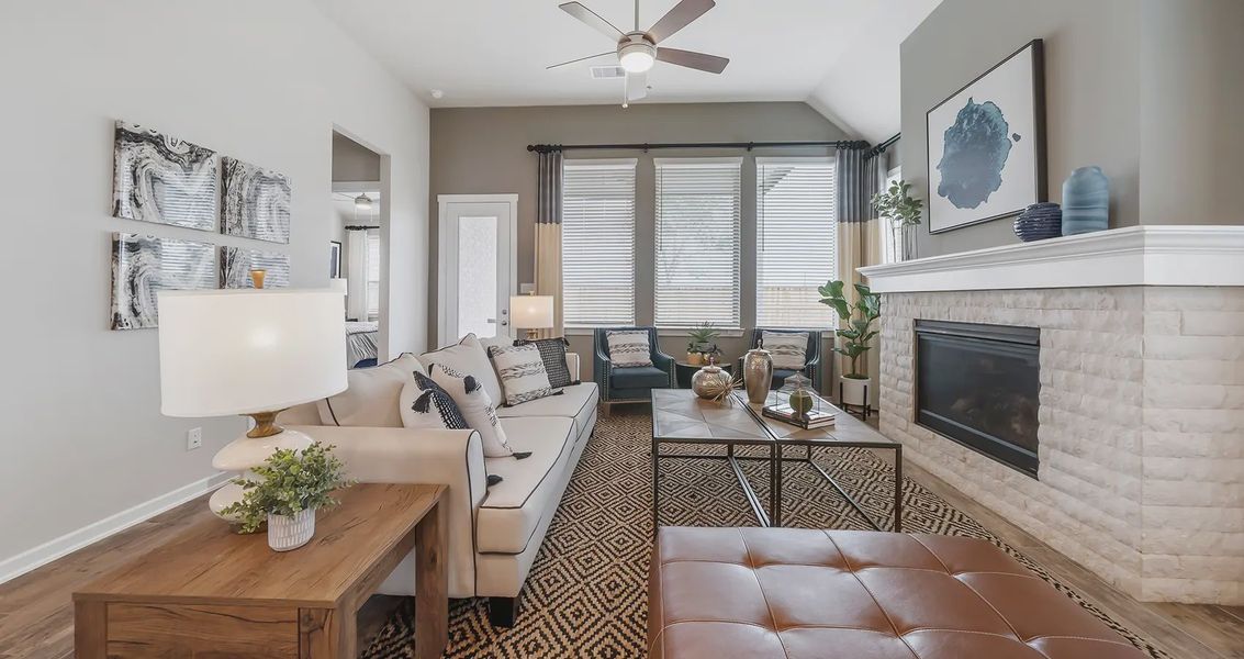 Representative furnished interior of a home built from the Hillcrest by Chesmar Homes in Jordan Ranch 55's, Fulshear (Image 4).