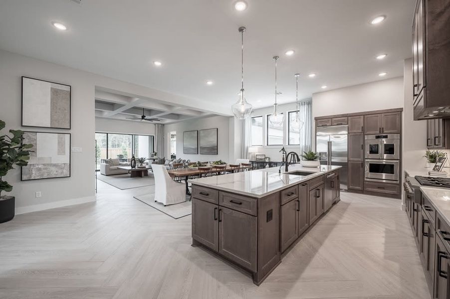 Representative furnished interior of a home built from the Carignan by Tri Pointe Homes in Bridgeland, Cypress (Image 6).