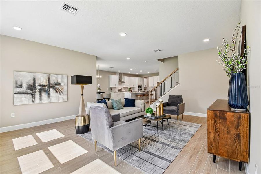 Furnished interior view inside a new home in Wolf Lake Ranch, Apopka (Image 16). Furnished interior view inside a new home in Wolf Lake Ranch, Apopka (Image 16).