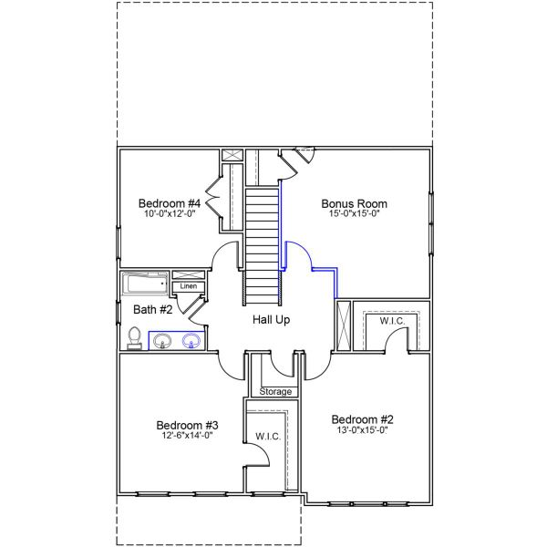 2D floor plan layout of this home in Bluefield, Lexington, SC (Image 3).