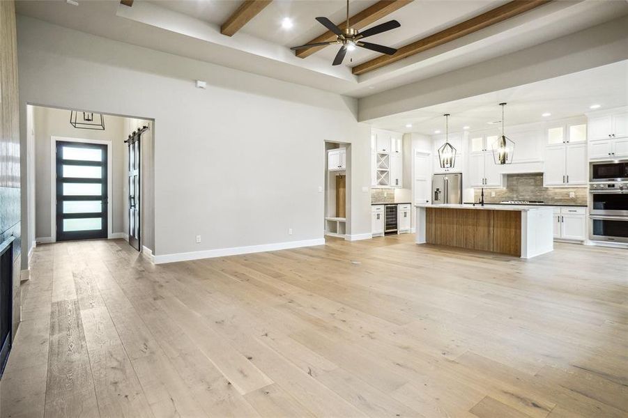 Home office and 2 guest bedrooms are located off the front foyer and are separate from primary bedroom offering nice privacy. Home office and 2 guest bedrooms are located off the front foyer and are separate from primary bedroom offering nice privacy.