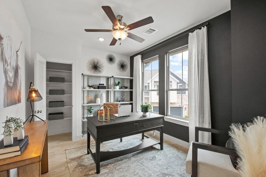 Furnished interior view inside a new home in Elyson, Katy (Image 12).