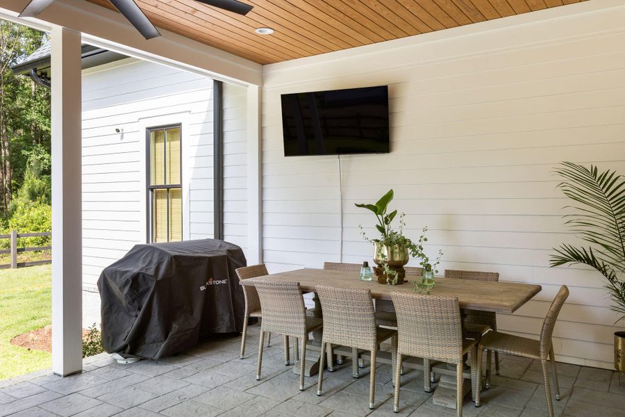 Exterior details and patio area of a home in , Johns Island (Image 25). Exterior details and patio area of a home in , Johns Island (Image 25).