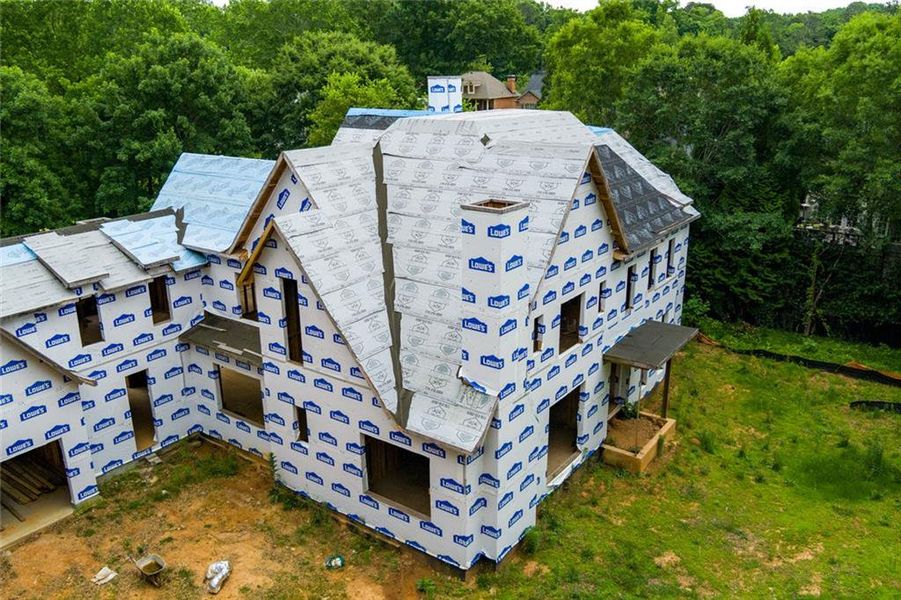 In-progress construction of a new home in , Sandy Springs, GA (Image 8).