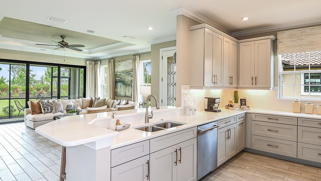 Representative furnished interior of a home built from the Roma by Taylor Morrison in Esplanade at Azario Lakewood Ranch, Lakewood Ranch (Image 19).