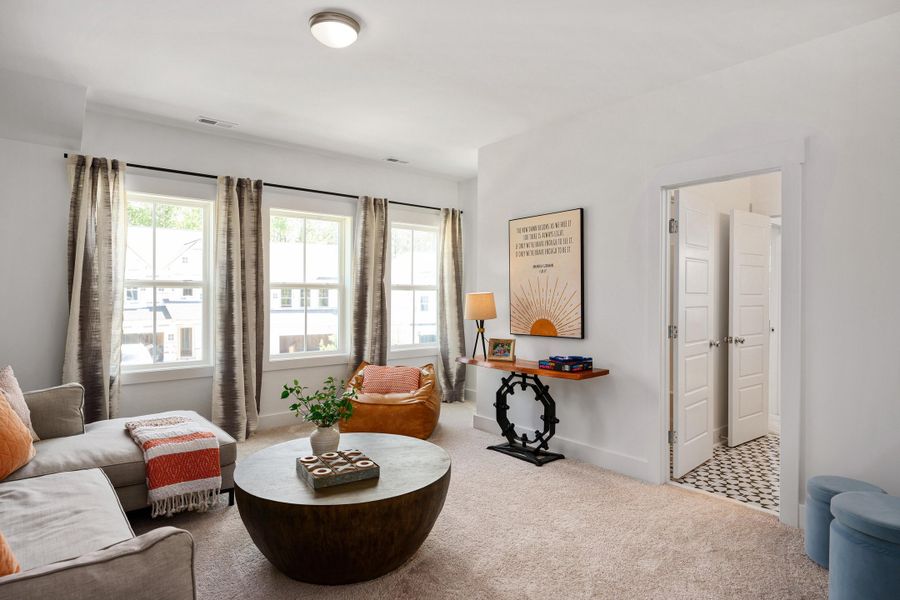 Representative furnished interior of a home built from the Lucky by Garman Homes in Golden Gate, High Point (Image 13).