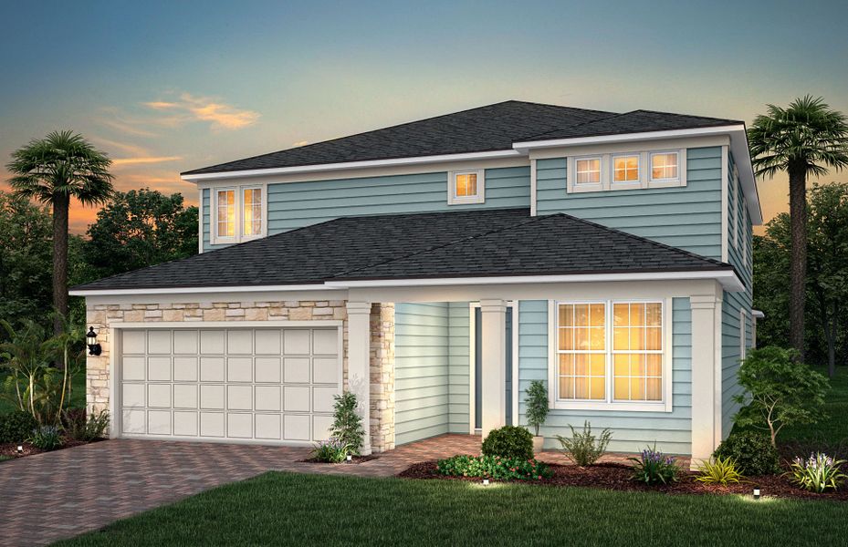 Traditional with Stone Elevation | TD2 Traditional with Stone Elevation | TD2