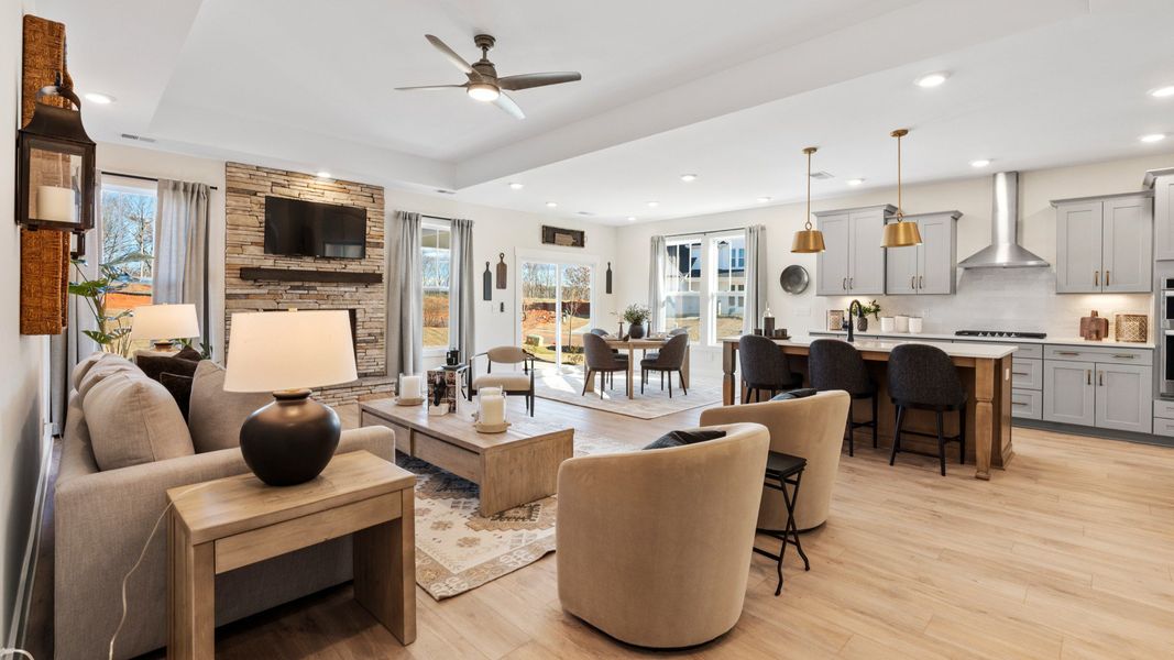 Representative furnished interior of a home built from the Middleton by DRB Homes in Pelham Crossing, Greenville (Image 6).
