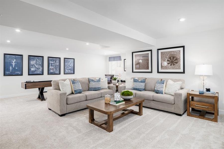 Representative furnished interior of a home built from the Griffin Hall by Ryan Homes in Newberry 55+, McDonough (Image 21).