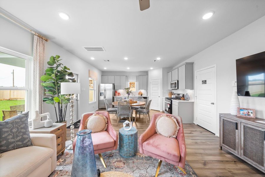 Furnished interior view inside a new home in Hill and Dale Ranch, Splendora (Image 31). Furnished interior view inside a new home in Hill and Dale Ranch, Splendora (Image 31).