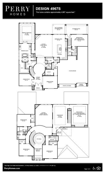 2D floor plan layout of this home in Bridgeland 80', Cypress, TX (Image 6). 2D floor plan layout of this home in Bridgeland 80', Cypress, TX (Image 6).