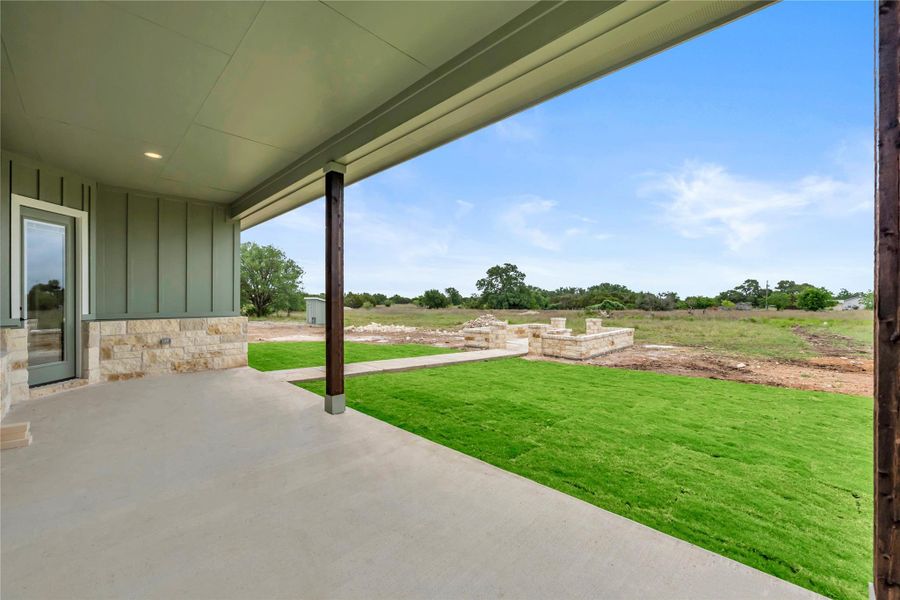 Exterior details and patio area of a home in , Bertram (Image 4).